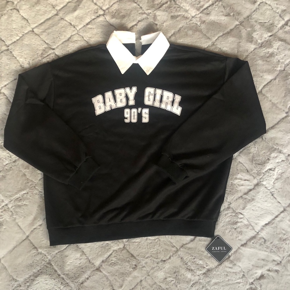 COPY - Black and white baby girl 90’s sweater